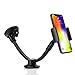AboveTEK Long Arm Universal Car Phone Mount Holder - Windshield/Dashboard Smartphone Cradle with Two Clamps, Compatible with iPhone X 8 7 6 Plus, Samsung, iPad Tablet (3.5-8 inch)