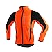 ARSUXEO Winter Warm UP Thermal Softshell Cycling Jacket Windproof Waterproof Bicycle Mountain Bike Clothes 15-K Orange Size XX-Large