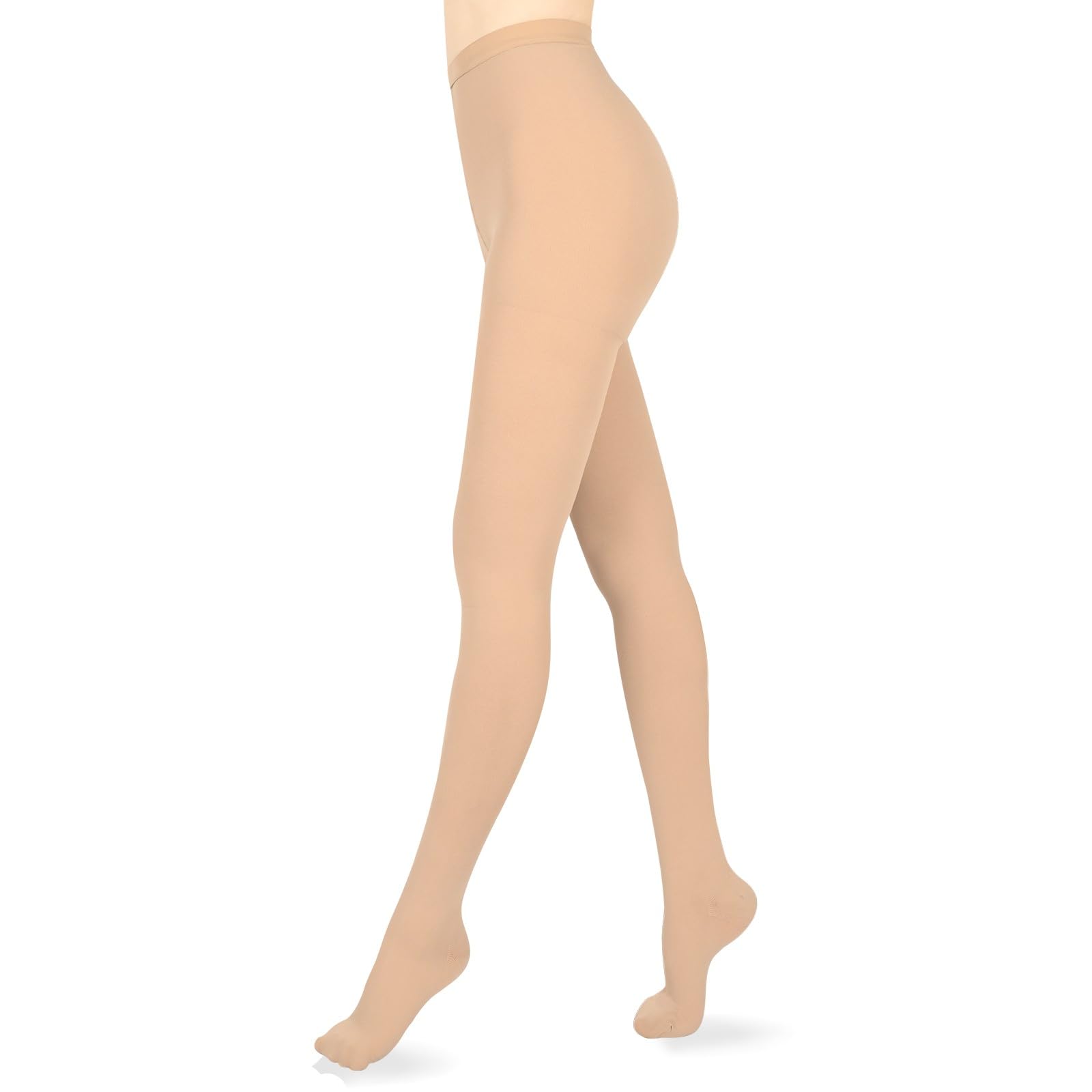 Photo 1 of Wegitcs Compression Pantyhose for Women & Men, Closed Toe 15-20 mmHg Medical Graduated Compression Stockings, Waist High Support Tights, Opaque Leggings for Varicose Veins,Edema,Post Surgery,Beige L