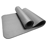 Yoga Sulear 15MM Thick Durable Yoga Mat Non-slip Exercise Fitness Pad Mat Lose Weight (Gray)