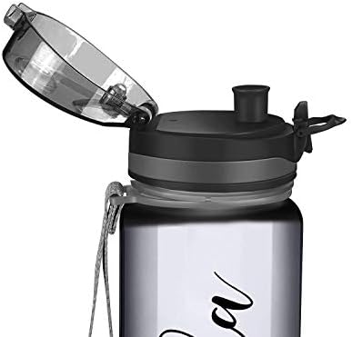 Customized water bottle in blue with "Day 1 Only" design, priced at $17.94.