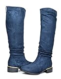 DREAM PAIRS TROLLEY Women's Fashion Knee High Slouchy Side Zipper Riding Boots