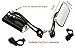 BicycleStore 2 Pcs Adjustable Rotating Flexibility Bicycle Handlebar Rear View Mirror Cycling MTB Electric Cars Rectangle Reflector Mirror Rearview Wide Angle Horizon Aluminium Alloy for 22mm