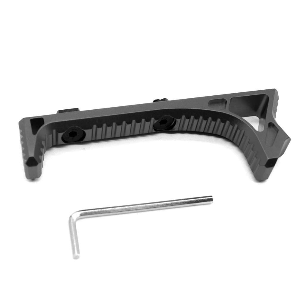 TRIROCK Black Tactical Aluminum Link Curved Angled Hand Stop fits M-LK handguard rail system