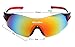 WOLFBIKE UV400 Cycling Glasses Mountain Bike MTB Sunglasses Eyewear - ONE Lens (New Black red)