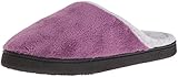 Isotoner Women’s Microterry Wider Width Clog Slippers, Violet, Large/8.5-9 M US