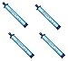 Survival Personal Water Filter (Set of 4) for Camping, Hiking, Backpacking, and Prepping. Portable Purifier is BPA Free and Lightweight. Filtration System LifeStraw Personal Water Filter