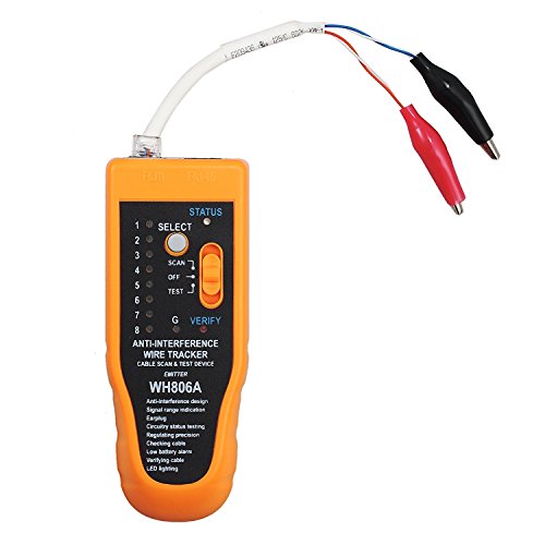 Kamtop Network Tester Anti-interference Wire Tracker with Batteries Earphone And Bag High Sensitive Portable Cable Tracer Tester for LAN Ethernet RJ45 RJ11 - Thumbnail 4