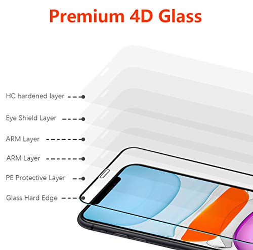 Leadstar compatible iPhone 11 and iPhone XR Screen Protector 6.1 Inch Premium 3D Tempered Glass Screen Protector for IPhone 11 and IPhone XR 6.1 Inch （Case friendly）