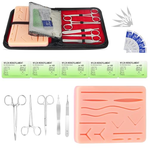 Photo 1 of *****************One of the tools is broken**************
Spectabilis Suture Practice Kit for Medical Students, Silicone Pad Surgery Wounds Closure Suturing, Supplies for Vet Nursing Students Surgical Stitches Kits De Suturas Med School Essentials.