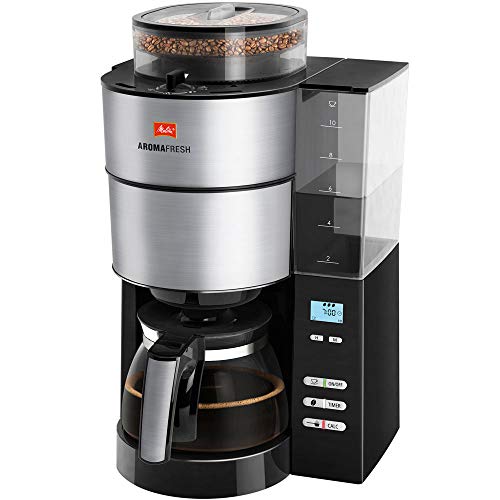 Melitta AromaFresh 1021-01 Filter-Kaffeemaschine mit integriertem Mahlwerk, ca. 10 Tassen, schwarz – Bild 3