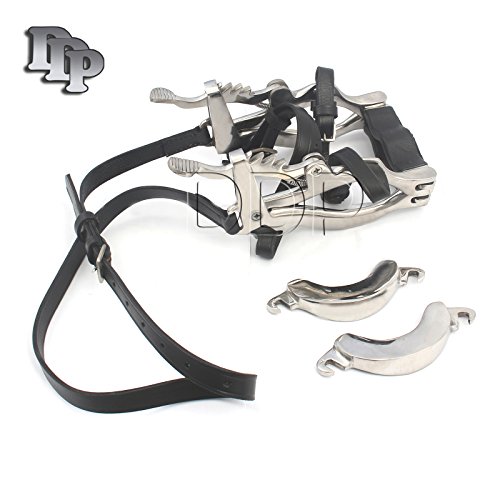 DDP Equine Horse Dental Mouth Gag Speculum Stainless Steel With Leather