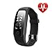 Fitness Tracker HR, Letscom Activity Tracker with Wrist Based Heart Rate Monitor, IP67 Waterproof Smart Bracelet with Step Tracker Sleep Monitor Calorie Counter Pedometer Watch for Android and iOS