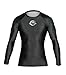 FUJI Baseline Ranked Long Sleeve Jiu Jitsu Rashguard, BJJ Rashguard for Men and Women, Size, Large, Black