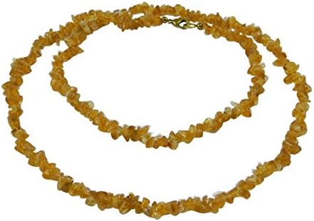 Citrine Chip Long Necklace