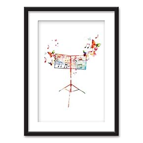 NWT Black Paper Framed Canvas Wall Art for...