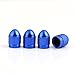 GODESON Blue Car Tire Valve Stems Cap Bullet Style Tire Valve Cap from, 4 Pcs/Set, Aluminum Tire Wheel Stem Air Valve Caps for 8V1 US Schrader Valve, Dustproof Caps