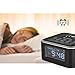 InstaBox W33 Bluetooth Dual Alarm Clock with Wireless Charging, FM Radio, USB Charging Port, Digital Display, AUX-IN, Snooze, Sleep Timer, Battery Backup, 4 Dimmer for Bedroom, Office, Hotel
