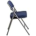 Flash Furniture HERCULES Series Premium Curved Triple Braced & Double Hinged Navy Fabric Metal Folding Chair
