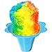 Flower Cups for Serving Shaved Ice or Snow Cones, Medium 8 Ounce, Case of 500, Blue/Yellow