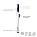 Tovolo Tip Top Tongs, Easy-Grip Silicone Head, Locking-Mechanism, Stratus Blue, 13 Inches (80-6504)