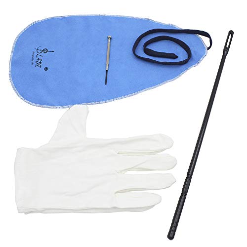 Flute Cleaning tools Kit Set with Cleaning Cloth,Stick,Screwdriver and Gloves - Thumbnail 4