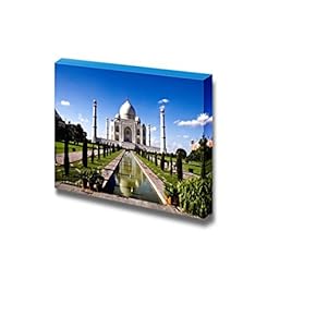 Canvas Prints Wall Art - White Marble Taj Mahal in India | Modern Home Deoration/Wall Art Giclee Printing Wrapped Canvas Art Ready to Hang - 12" x 18"