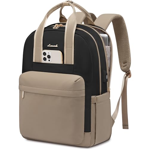 LOVEVOOK Rucksack Damen Groß, 17,3 Zoll Laptop Schultasche Mädchen mit Laptopfach, Wasserdicht Reiserucksack Arbeitstasche Lehrertasche, Elegant Daypa