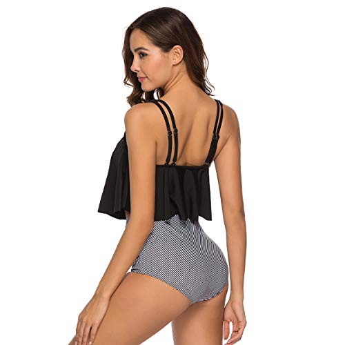 MITALOO Swimsuit Two Pieces Women Bathing Suits, Black, Size Medium (US 4-6)