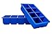 Large Blue Ice Cube Tray, Set of 2 Silicone Ice Trays By Scotch Rocks