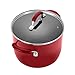 Rachael Ray Brights Nonstick Cookware Set / Pots and Pans Set - 14 Piece, Red Gradient