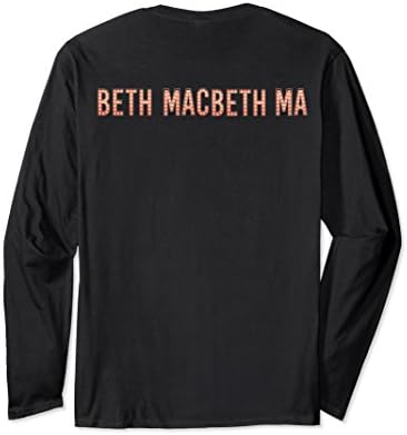 Unisex Scrolling Theater Marquee Macbeth Longsleeve Tshirt Gift Small Black