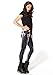 Ensasa Women'S Fashion Digital Print Black White Skeleton Spandex Leggings