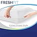 FRESHFIT Premium Waterproof Noiseless Mattress Protector. Comfortable Vinyl Free Protection from Perspiration and Fluid Spills. Queen Size. Free Bonus Included.
