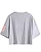 SweatyRocks Women's Letter Print Crop Tops Summer Short Sleeve T-Shirt Grey M