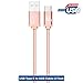USB Type C Cable, LAX Gadgets 3 Ft (1M) Braided Cord with Reversible Connector for Google Pixel, Pixel XL, Apple MacBook, ChromeBook Pixel, Nexus 6P / 5X, LG G5, HTC 10 USB-C (3 Feet: Rose Gold)