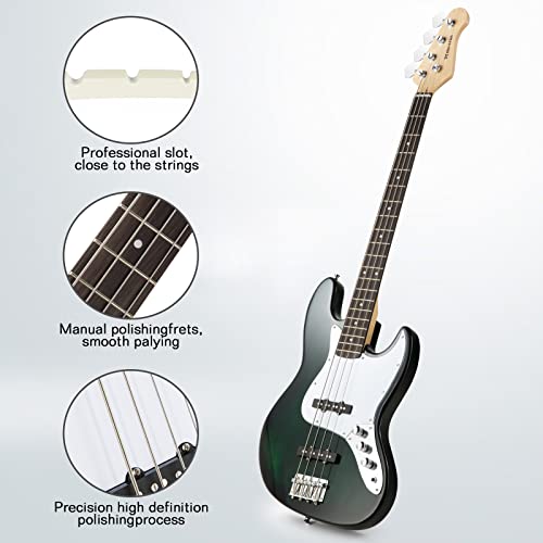 MUSTAR Electric Bass Guitars Full Size 4 String, 46 Inch Standard Bass