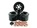 83mm Longboard Flywheels Wheels + ABEC 7 Bearings Spacers (Black)