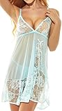 Women's Sexy Babydoll Lingerie Set(M,Green)