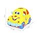 Geefia Intelligent Fruit Blocks Cartoon Car Toy, Battery Operated Bumping Change Drection Smart Toy for Kids with Light and Music