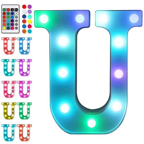 Foaky Colorful LED Letter Lights Remote