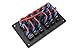 DCFlat Waterproof 3 Gang / 4 Gang / 6 Gang Circuit LED Car Marine Boat Rocker Switch Panel with Fuse Dual USB + Power Socket Breaker Voltmeter Overload Protection (6 Gang Breaker Panel)