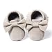 Voberry Baby Boys Girls Tassel Bow Soft Sole PU Leather Loafers Moccasin Sneakers (Grey, 3~6 Month)