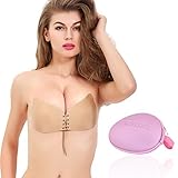 Komene Women Invisible breathable Push Up Strapless Adhesive Bra