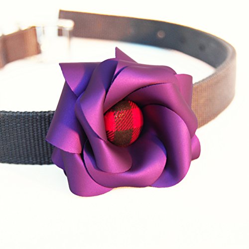 Pet Me With Love "The Bloom" Collar Flower Accessory - One Size - Purple (Purple S9)