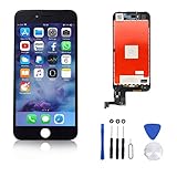 Screen Replacement for iPhone 7 Plus in Black, Including All Tools, Instruction, 2 Screen Protectors, Repair Kit With Digitizer LCD Touch Screen Frame Assembly (Black, iPhone 7 Plus, 5.5'')