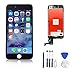 Screen Replacement for iPhone 7 Plus in Black, Including All Tools, Instruction, 2 Screen Protectors, Repair Kit With Digitizer LCD Touch Screen Frame Assembly (Black, iPhone 7 Plus, 5.5'')