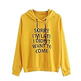 Sunhusing Women's Fashion Loose Hooded Jumper