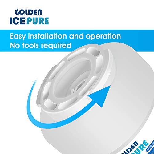 Golden Icepure MWF Replacement Refrigerator Water Filter, Compatible with GE MWF,SmartWater,FMG-1,MWFP,MWFA,GWF,GWFA,Kenmore 469991 (4-Pack) - Thumbnail 5