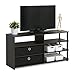 Furinno JAYA Simple Design TV Stand for up to 55-Inch with Bins, Walnut
